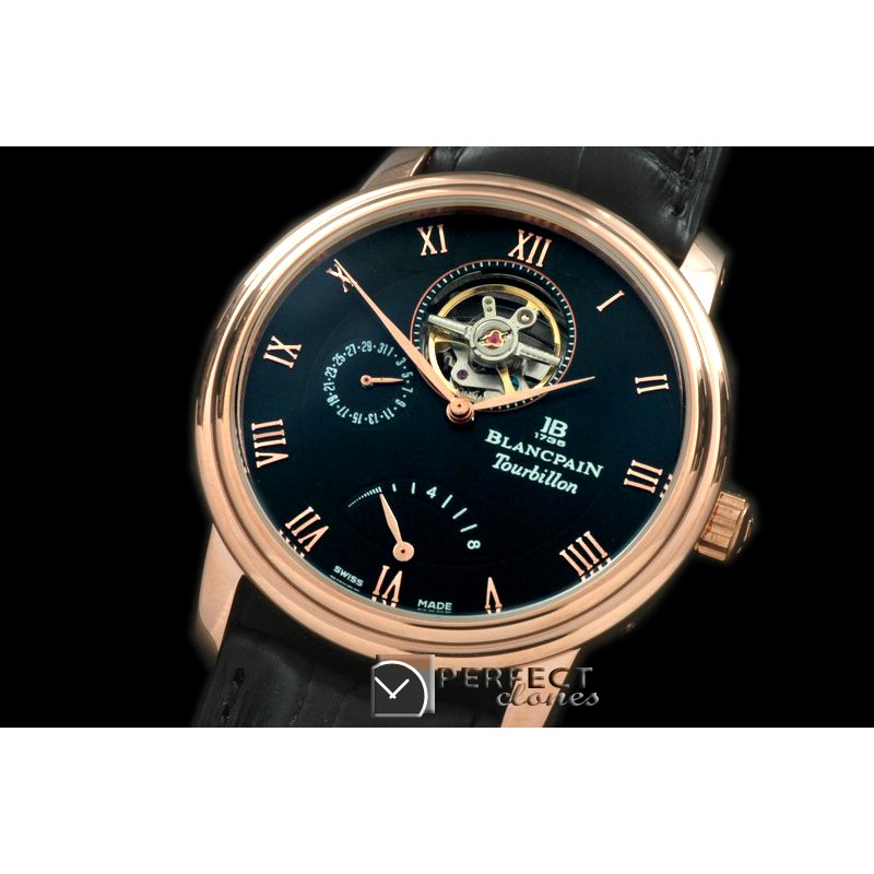 BP10047 Villaret Tourbillon RG/LE Black Asian 2813