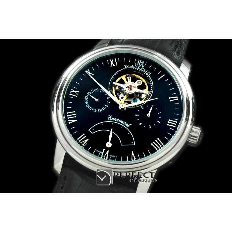 BP10053 Carrousel Tourbillon SS/LE Black Asian 2813