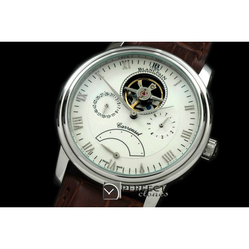 BP10051 Carrousel Tourbillon SS/LE White Asian 2813