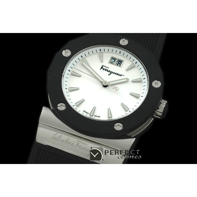 FGM01001 Gaucino Men SS/RU White Swiss Quartz /Boxset