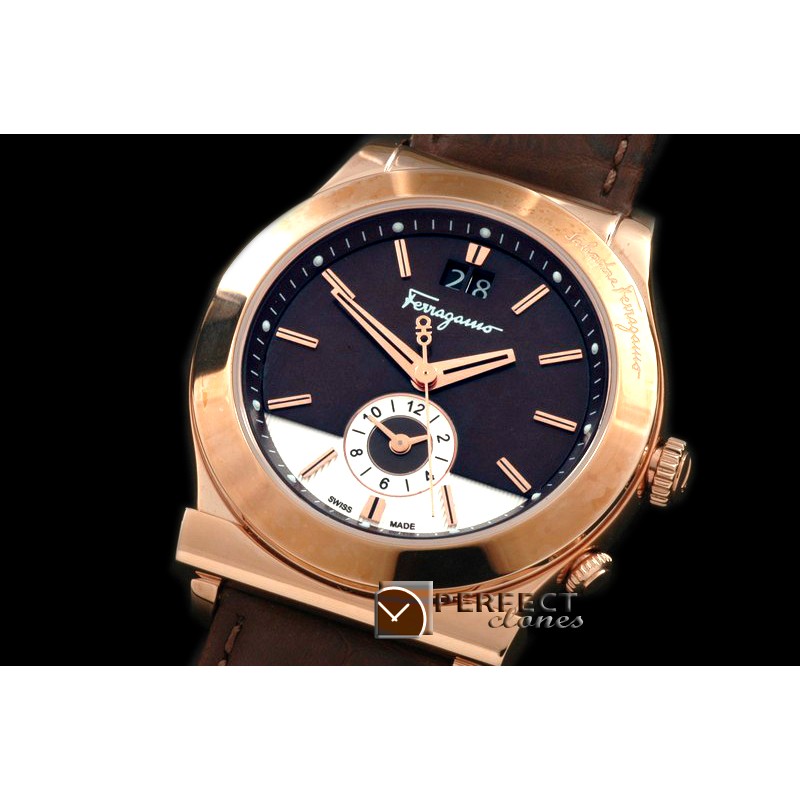 FGM10023 Men 1898 Series Duo Time RG/LE White Swiss Quartz /Boxs