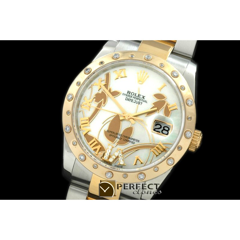 RDJMT06001 2011 Flora Oyster/Diam SS/YG P-White Swiss Eta 2836-2