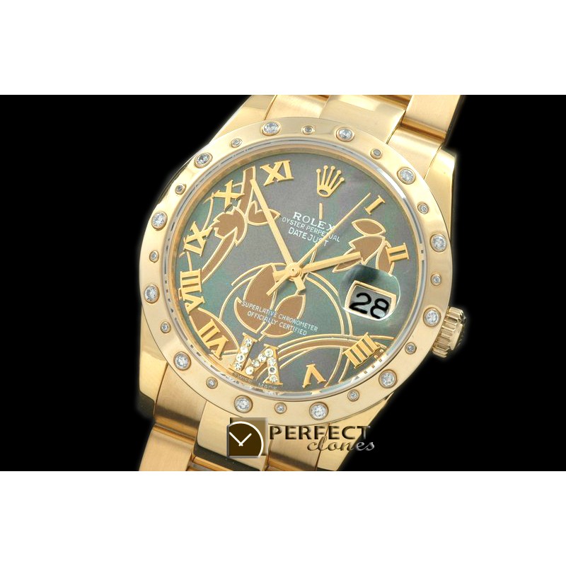 RDJMF06002 2011 Flora Oyster/Diam YG M-Green Swiss Eta 2836-2