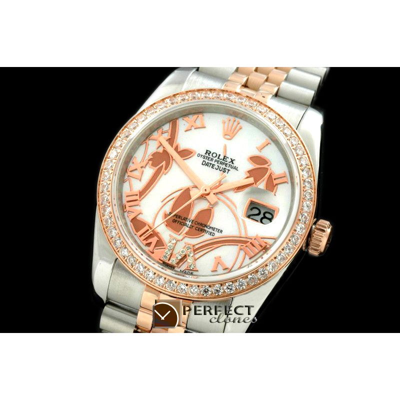 RDJMTR06051 2011 Flora Jubilee/Diam SS/RG P-White Swiss Eta 2836
