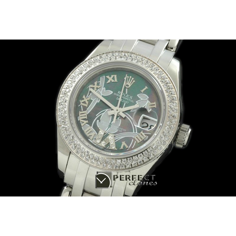 RLMPLS06022 2011 Flora 2Diam SS M-Green Swiss Eta 2671-2