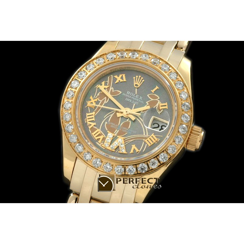 RLMPLF06012 2011 Flora Diam YG M-Green Swiss Eta 2671-2