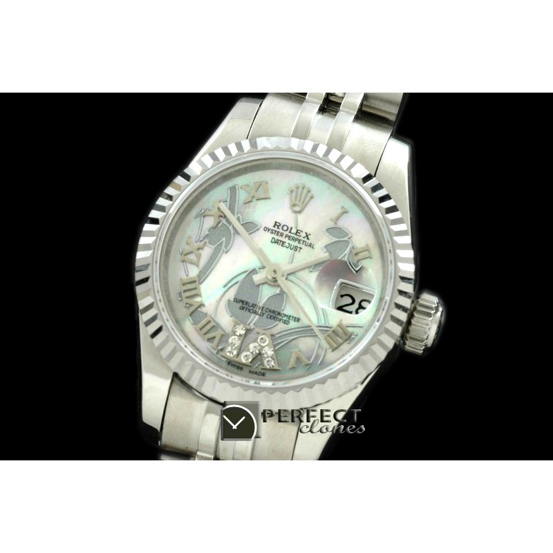 RDJLS06041 2011 Flora Jubilee/Fluted SS P-White Swiss Eta 2671-2