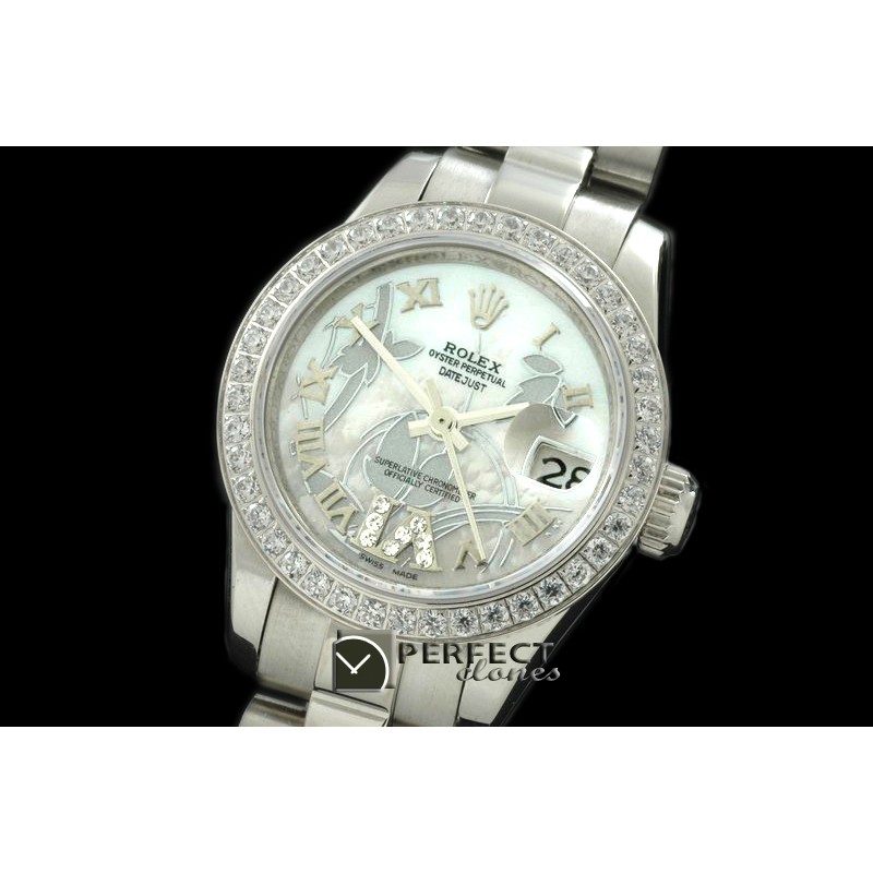 RDJLS06021 2011 Flora Pres/Diam SS P-White Swiss Eta 2671-2