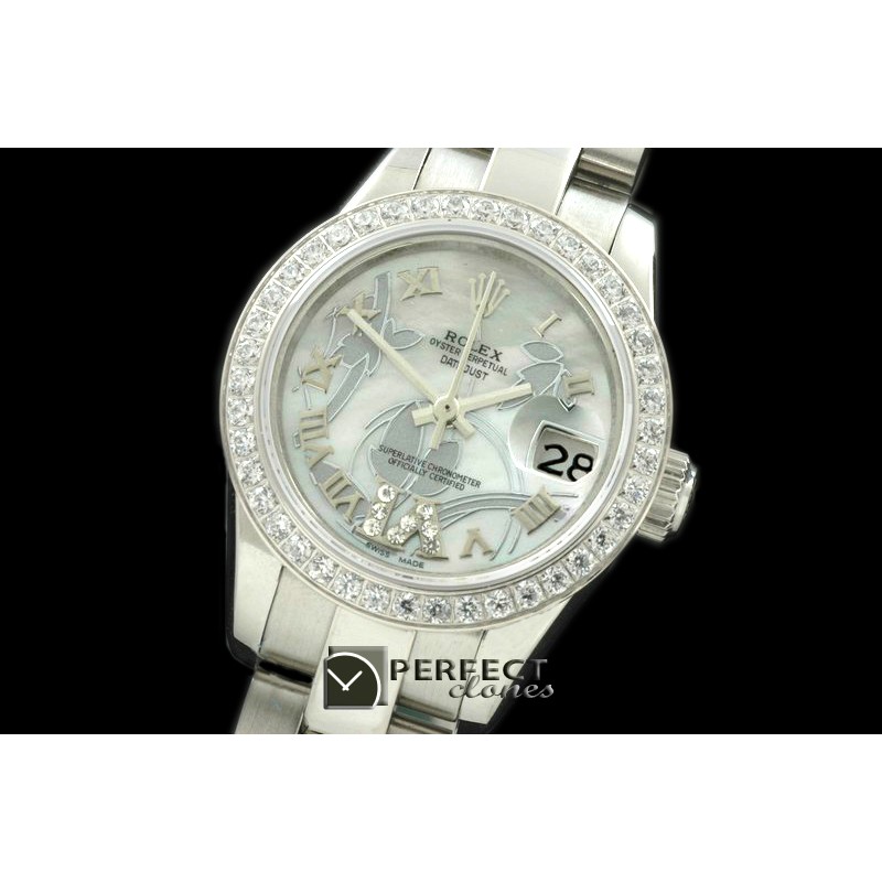 RDJLS06081 2011 Flora Oyster/Diam SS P-White Swiss Eta 2671-2