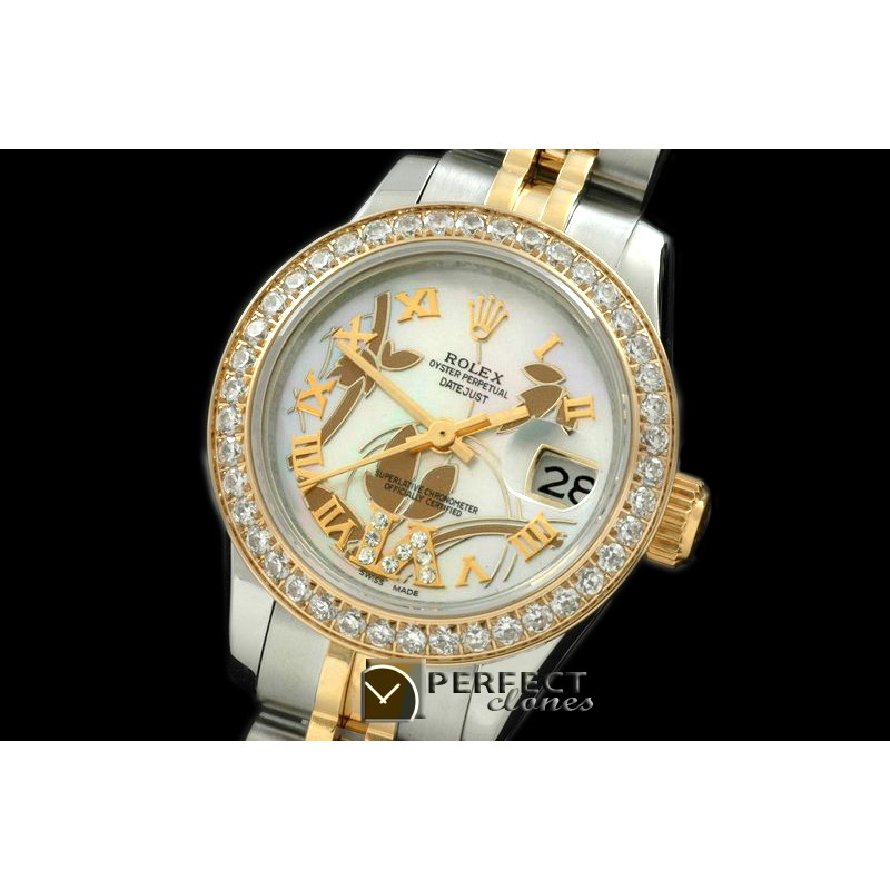 RDJLT06051 2011 Flora Jubilee/Diam SS/YG P-White Swiss Eta 2671-