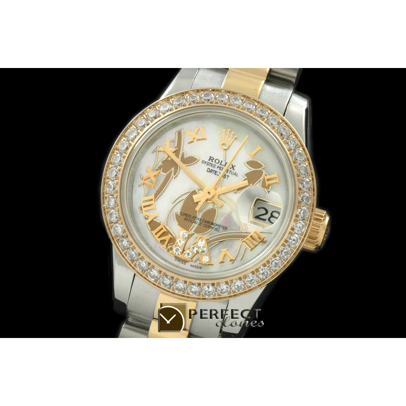 RDJLT06021 2011 Flora Pres/Diam SS/YG P-White Swiss Eta 2671-2