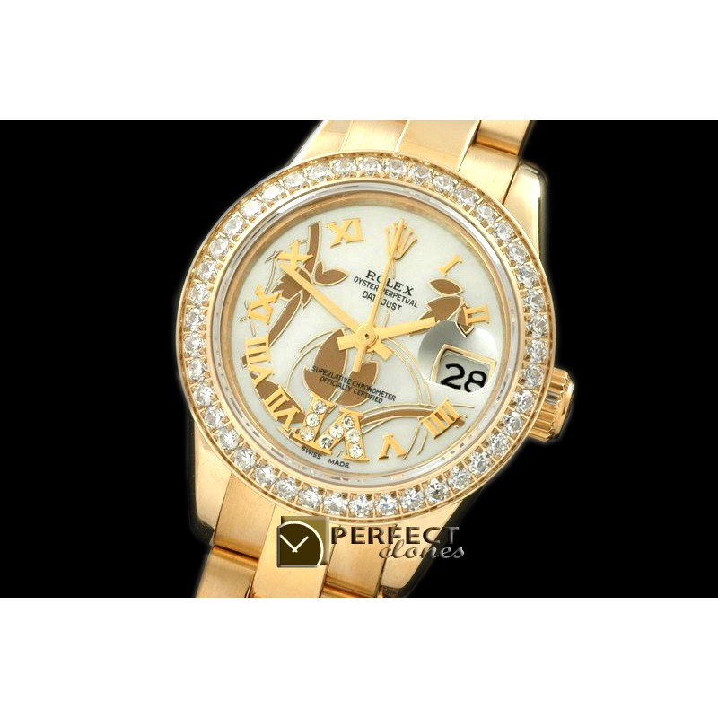 RDJLF06081 2011 Flora Oyster/Diam YG P-White Swiss Eta 2671-2