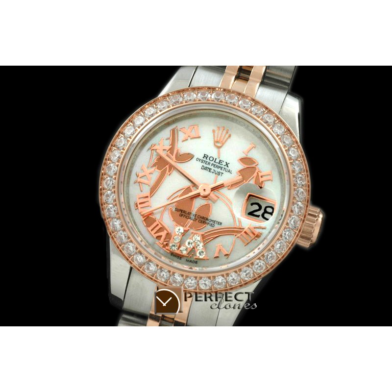 RDJLTR06051 2011 Flora Jubilee/Diam SS/RG P-White Swiss Eta 2671