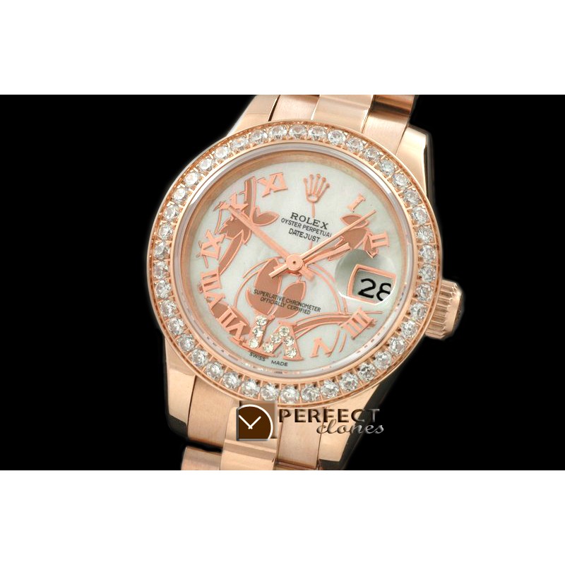 RDJLFR06021 2011 Flora Pres/Diam RG P-White Swiss Eta 2671-2