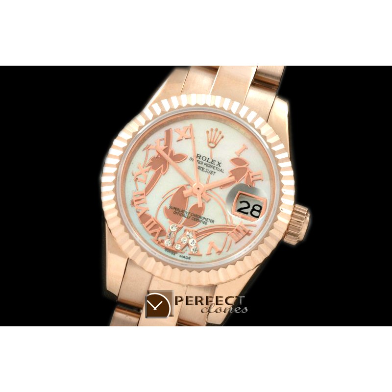 RDJLFR06071 2011 Flora Oyster/Fluted RG P-White Swiss Eta 2671-2
