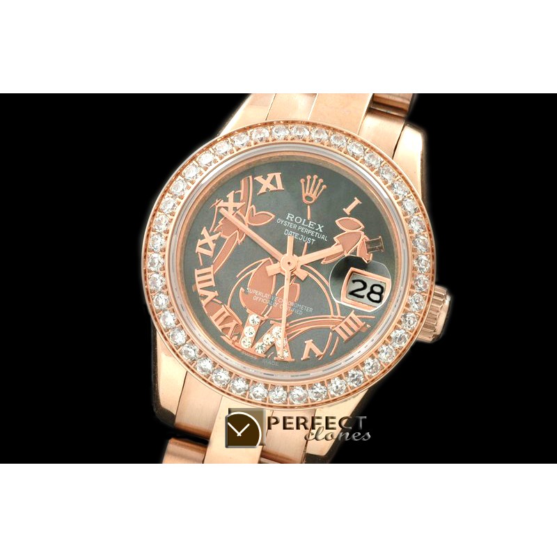 RDJLFR06082 2011 Flora Oyster/Diam RG M-Green Swiss Eta 2671-2