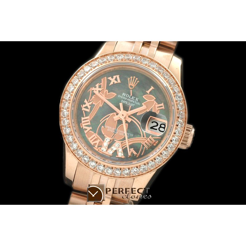 RDJLFR06052 2011 Flora Jubilee/Diam RG M-Green Swiss Eta 2671