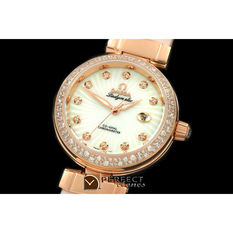 OMDEL00036L Deville Ladymatic RG/LE/DIA Wht S-2671