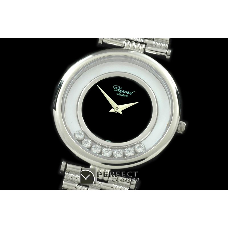 CPHD10002 Happy Sports Diamonds Ladies SS Black/White Swiss Qtz