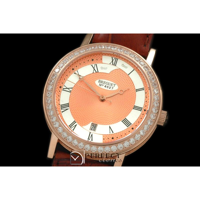 BR00218D Classique Automatic 4972 RG/LE/Diam Salmon Asian Eta 28
