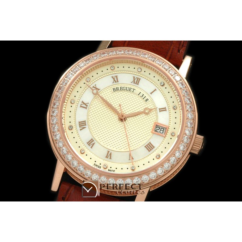 BR00206D Classique Automatic 1318 RG/LE/Diam Cream Asian Eta 282