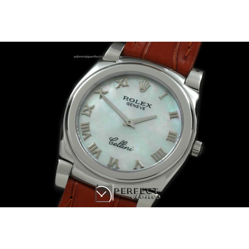 RLC00103 Cellini SS/LE MOP White Swiss Quartz