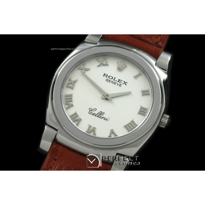 RLC00101 Cellini SS/LE White Swiss Quartz