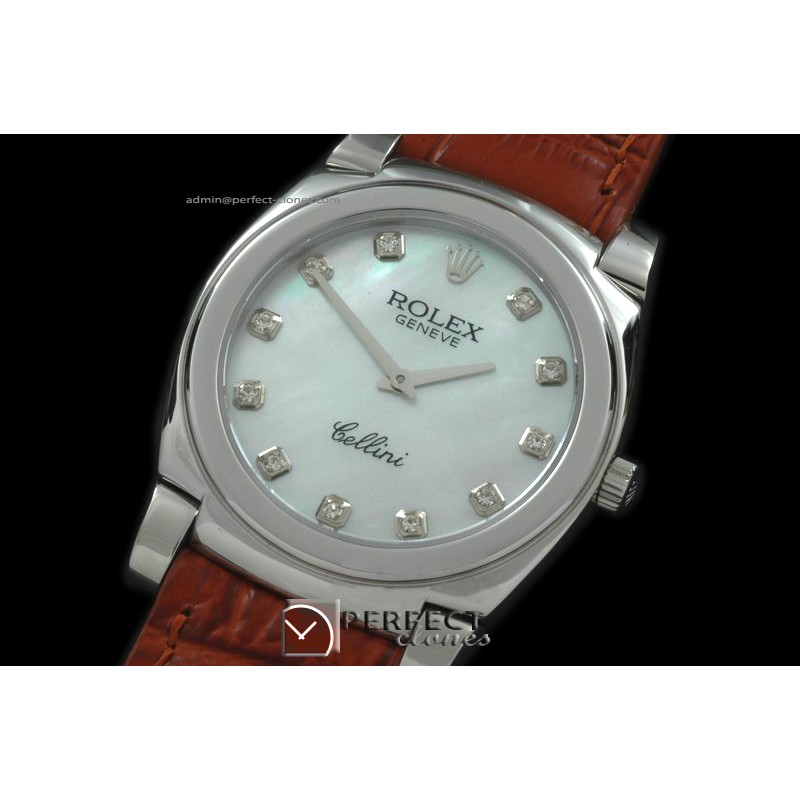 RLC00113 Cellini SS/LE MOP White Diam Swiss Quartz