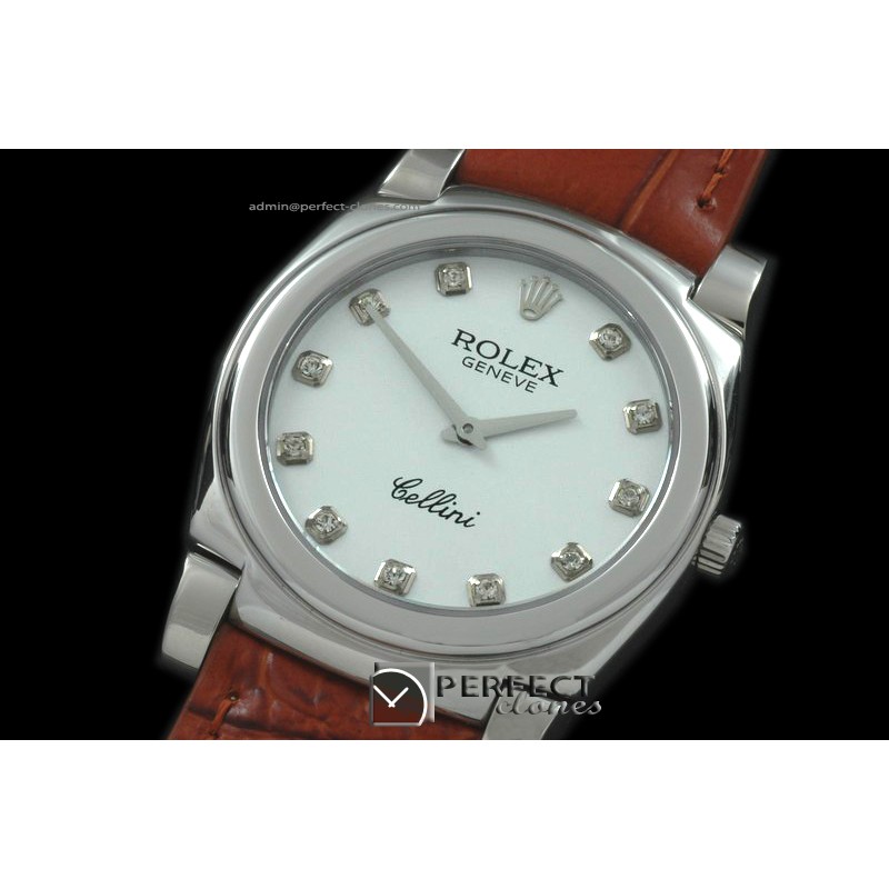 RLC00112 Cellini SS/LE Silver Diam Swiss Quartz