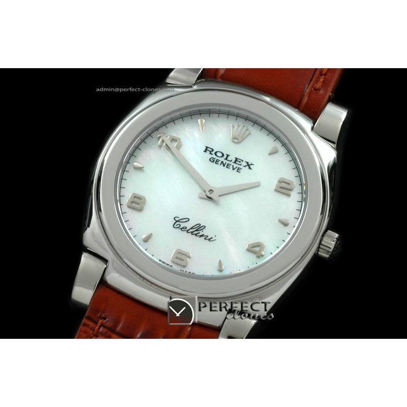 RLC00123 Cellini SS/LE MOP White Num Swiss Quartz