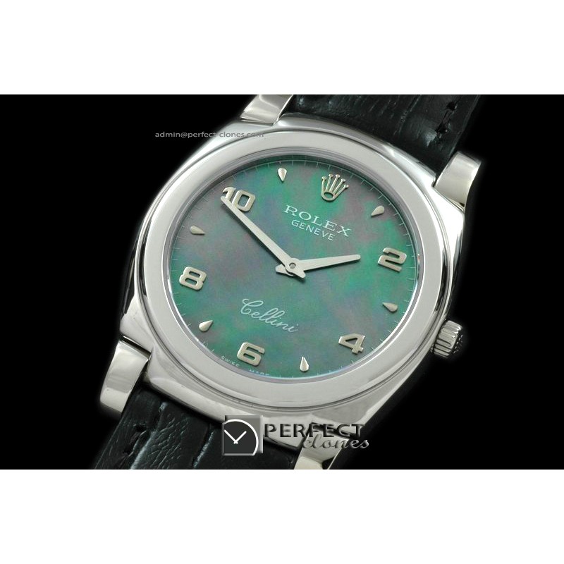 RLC00126 Cellini SS/LE MOP Green Num Swiss Quartz