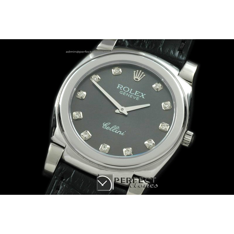 RLC00118 Cellini SS/LE Grey Diam Swiss Quartz