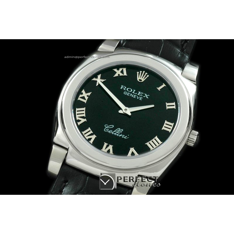 RLC00107 Cellini SS/LE Black Swiss Quartz