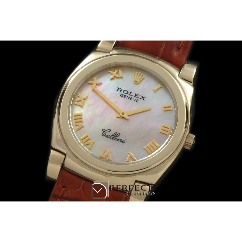 RLC00204 Cellini YG/LE MOP Pink Swiss Quartz