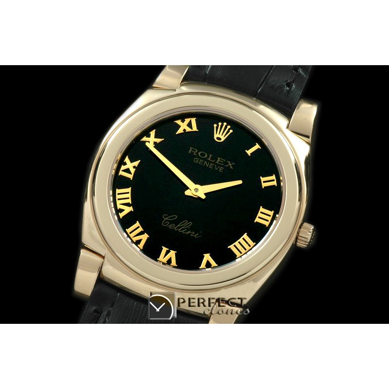RLC00207 Cellini YG/LE Black Swiss Quartz