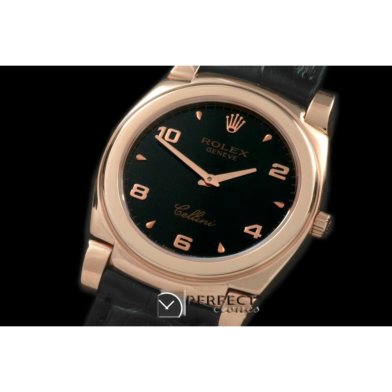 RLC00327 Cellini RG/LE Black Numeral Swiss Quartz