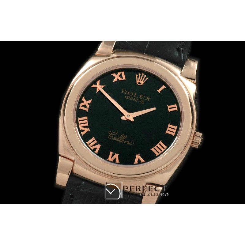 RLC00307 Cellini RG/LE Black Swiss Quartz