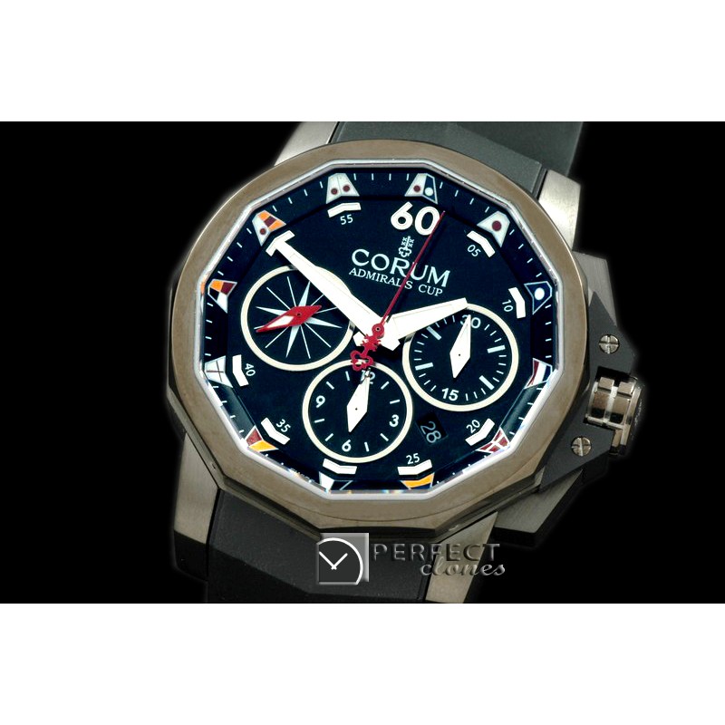 CO10061 Admirals Cup Challenge Chrono DLC/RU Blk A-7750