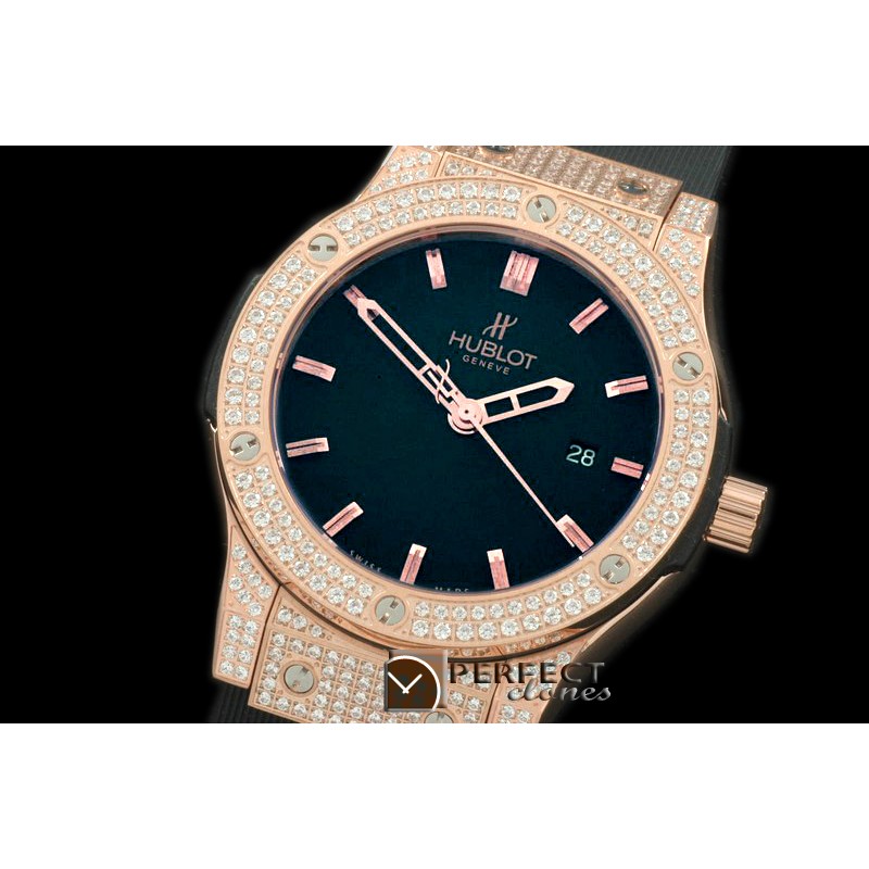 HBFS10223 Classic Fusion RG/RU Diam Case Black Asia 2824