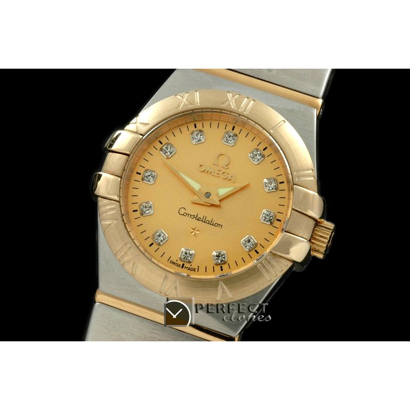 OMCO00033 Double Eagle Ladies SS/YG/TT Gold S-Qtz