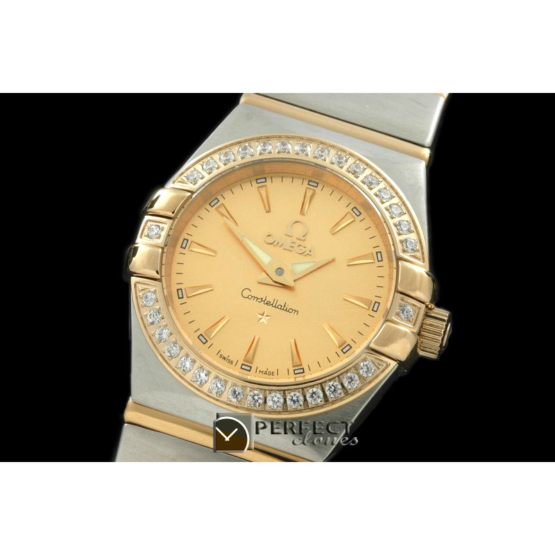 OMCO00043D Double Eagle Ladies SS/YG/TT Gold Stk Swiss Qtz