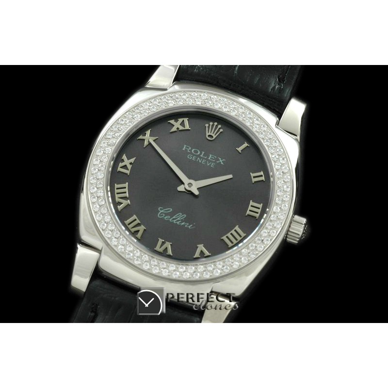 RLCL00108D Ladies Cellini SS/LE/Diam Grey Swiss Quartz