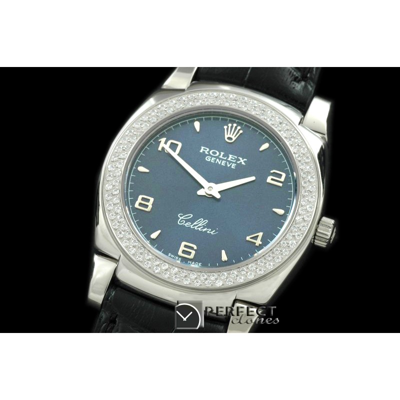 RLCL00129D Ladies Cellini SS/LE/Diam Blue Num Swiss Quartz