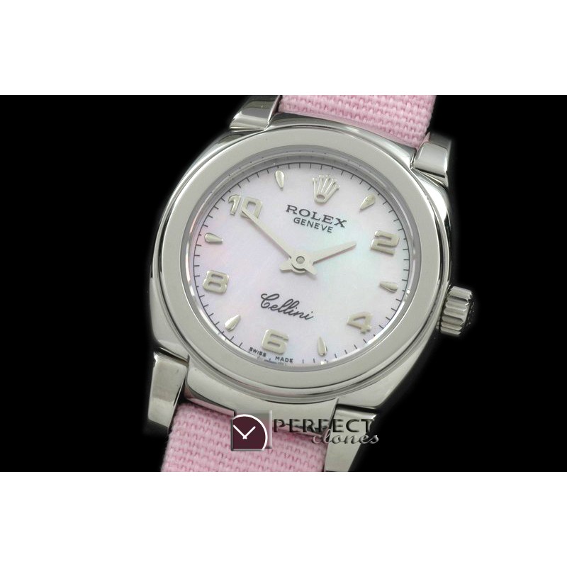 RLCM00124 Ladies Mini Cellini SS/LE MOP Pink Num Swiss Quartz