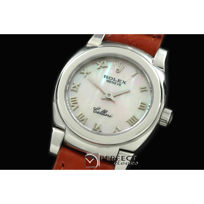 RLCM00103 Ladies Mini Cellini SS/LE MOP White Roman Swiss Quartz