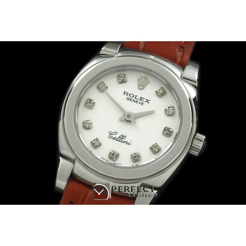 RLCM00111 Ladies Mini Cellini SS/LE White Diam Swiss Quartz