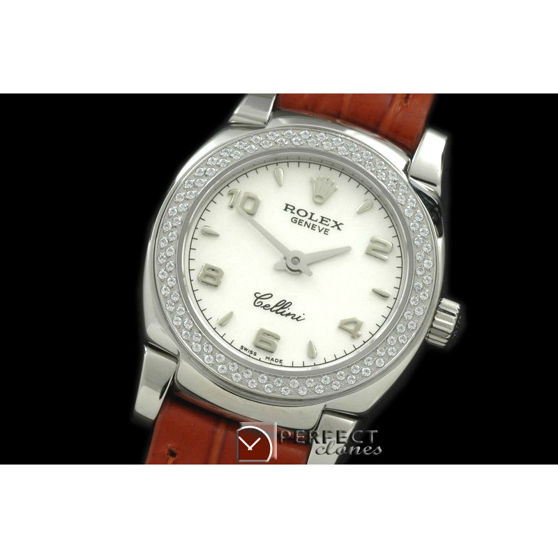 RLCM00121D Ladies Mini Cellini SS/LE White Num Swiss Quartz