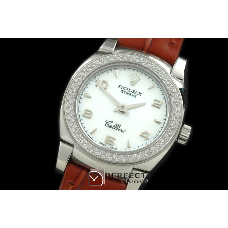 RLCM00123D Ladies Mini Cellini SS/LE MOP White Num Swiss Quartz
