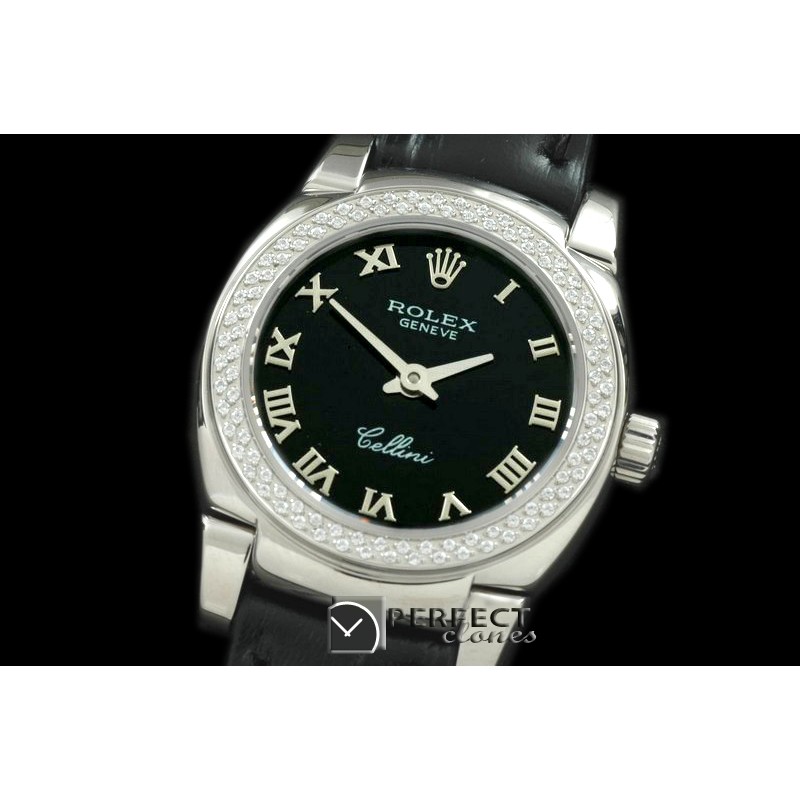 RLCM00107D Ladies Mini Cellini SS/LE Black Roman Swiss Quartz
