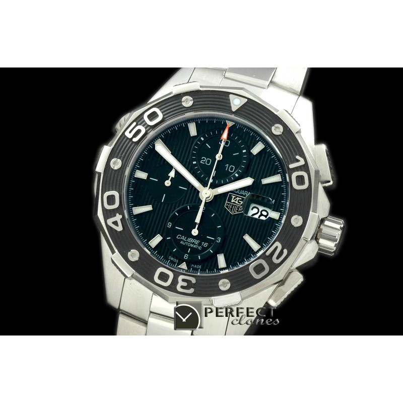 TGAQ00071 Aquaracer 500m Chrono SS/SS Black A-7750